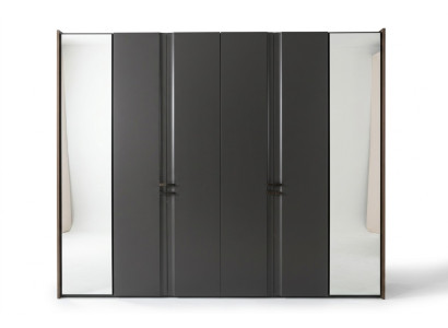 Modern wardrobe luxury cabinet wood cabinets glass taupe bedroom
