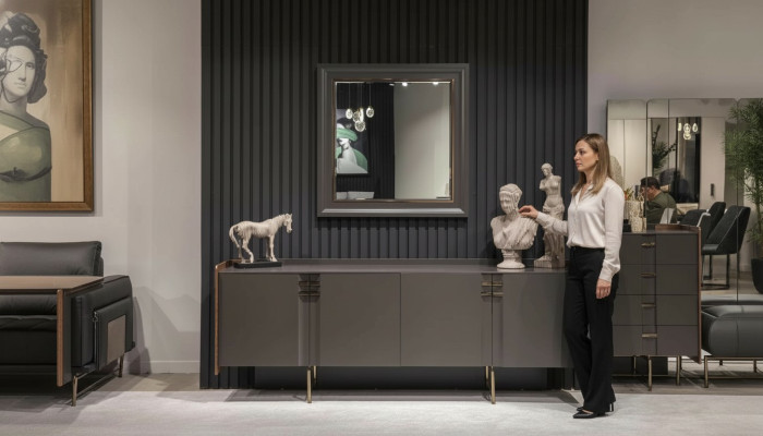 Modern sideboard with mirror base cabinet luxury furniture new