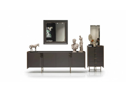 Modern sideboard with mirror base cabinet luxury furniture new