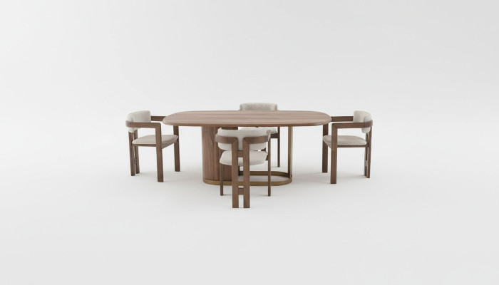Dining Room Set Luxury 6x Chairs Dining Table Dining Set Upholstered Chairs Modern New