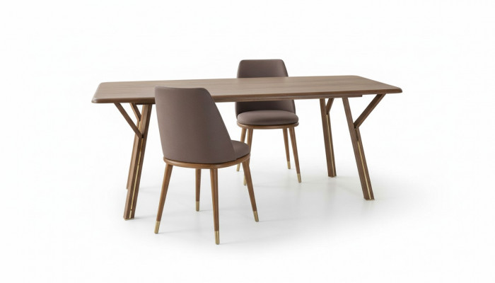 Upholstered Dining Room Chair Set 6x Chairs + Dining Table Luxury Furniture Group Dining Set