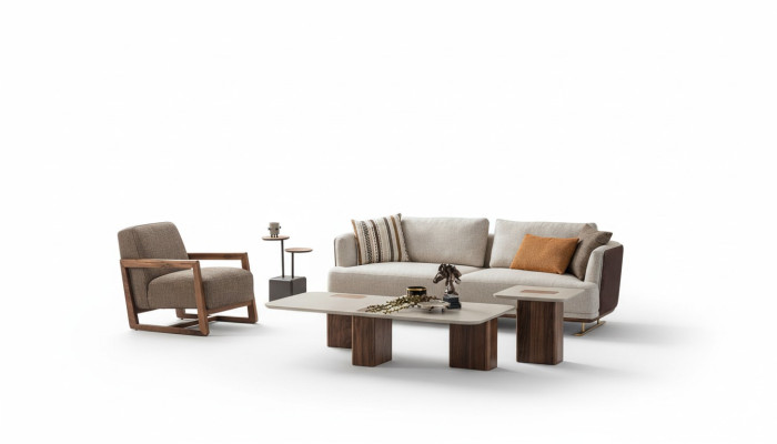 Luxury Sofa Set Living Room Sofa Set 3+1 Coffee Table Side Table