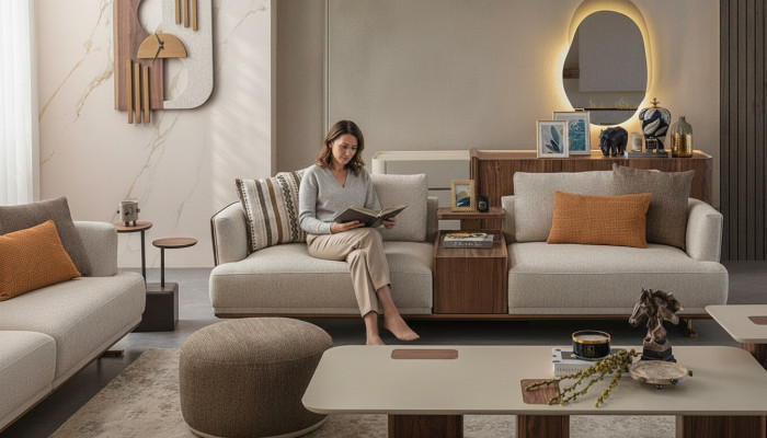 Modern 3-seater sofa, relax sofa, luxury 3-seater sofa, living room, new 3-seater
