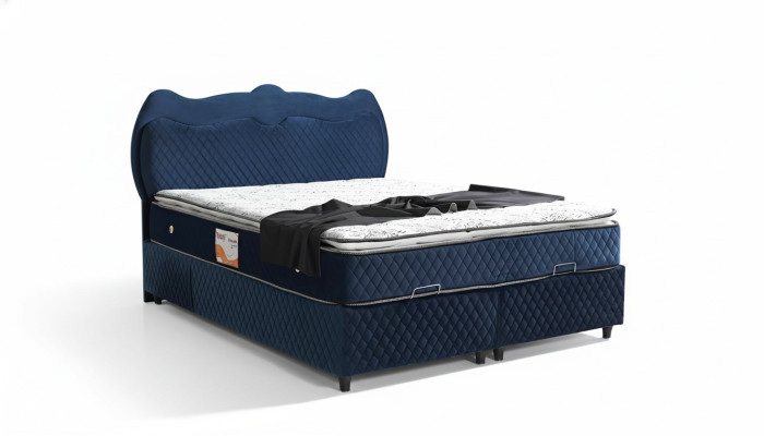 Bed design beds luxury blue upholstery bedroom furniture luxury modern box spring