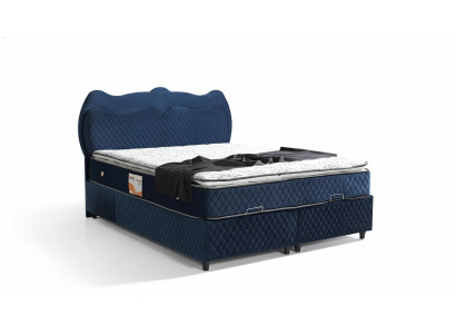 Bed design beds luxury blue upholstery bedroom furniture luxury modern box spring