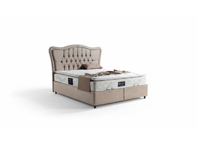 Bed Design Luxury Upholstered Bedroom Furniture Modern Beige 160x200