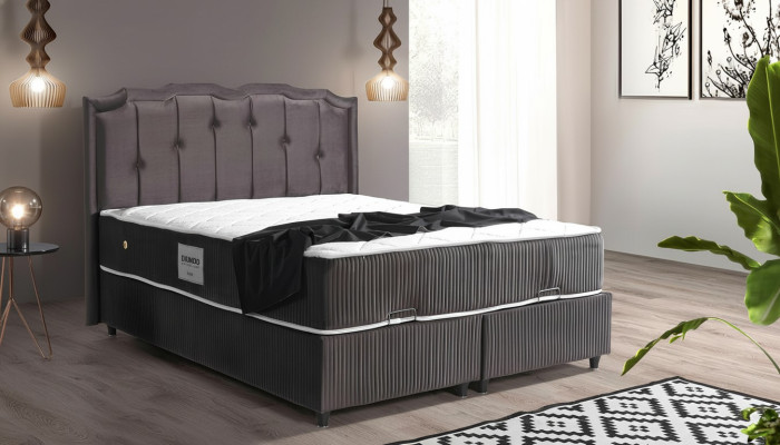 Bed design beds luxury upholstery bedroom furniture boxspring brown 160x200