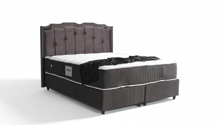 Bed design beds luxury upholstery bedroom furniture boxspring brown 160x200