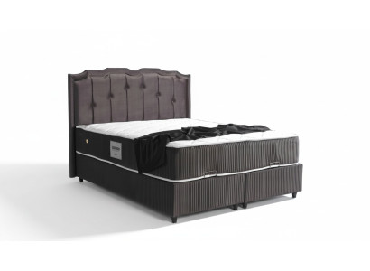 Bed design beds luxury upholstery bedroom furniture boxspring brown 160x200