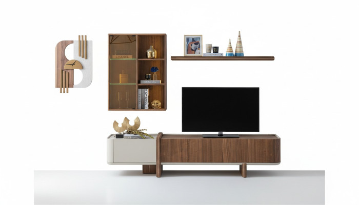 Wall unit designer living room furniture wall cabinet new wall shelf