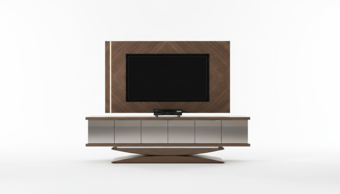 Living room wall wooden modern style shelf living room furniture cabinet RTV with TV frame