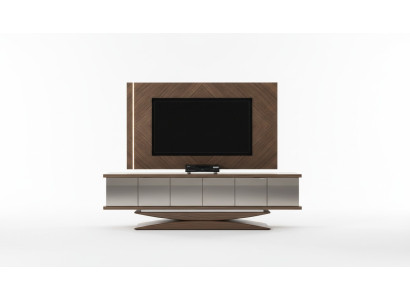 Living room wall wooden modern style shelf living room furniture cabinet RTV with TV frame