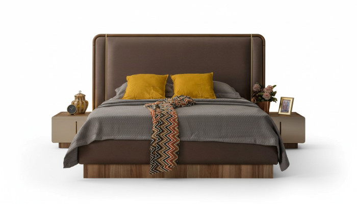 Modern bedroom set bed + 2x nightstands design furniture new 3 pieces.