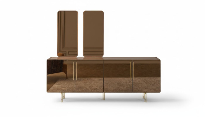 Sideboard with 2x mirror buffet luxury set wooden dresser modern
