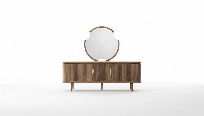 Dining table + 6 chairs + sideboard + mirror dining room set dining group group table