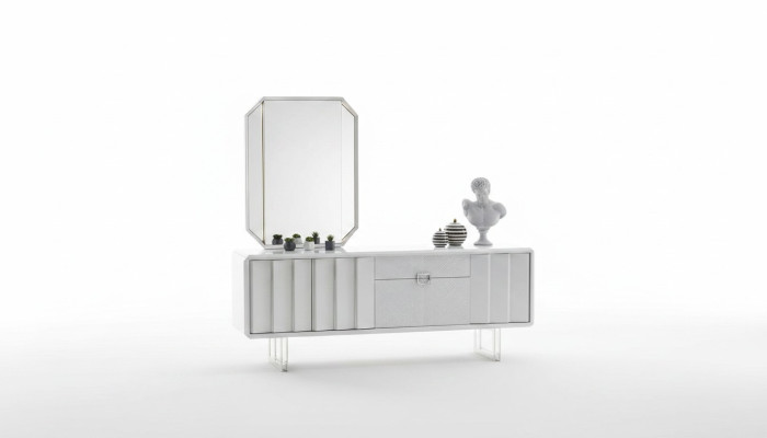 Group sideboard mirror cabinet cupboards wood furniture white living room
