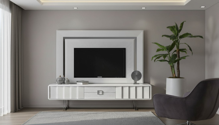 Luxury Wall Unit Living Room TV Frame RTV Walls Cabinet Modern