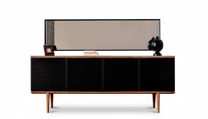 Luxury sideboard with mirror design modern wooden dressers furniture