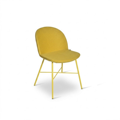 Yellow chair dining room sitter luxury designer textile chairs seat furniture