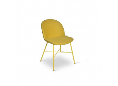 Yellow chair dining room sitter luxury designer textile chairs seat furniture