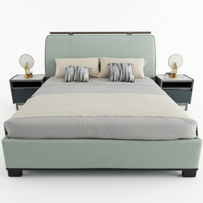 Luxury Bedroom Set Modern Double Bed with 2x Bedside Tables Design 3-Piece Complete