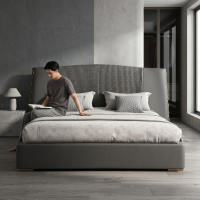 Luxury bed wood beds bed frame gray double bed frame beds double beds