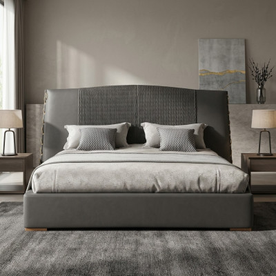 Luxury bed wood beds bed frame gray double bed frame beds double beds