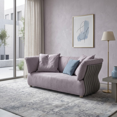 Sofa 2-seater designer sofa couch upholstery sofas couches fabric textile new