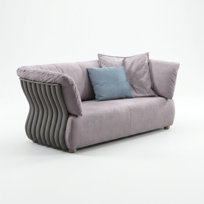 Sofa 2-seater designer sofa couch upholstery sofas couches fabric textile new