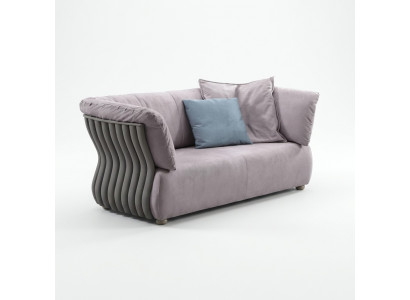 Sofa 2-seater designer sofa couch upholstery sofas couches fabric textile new