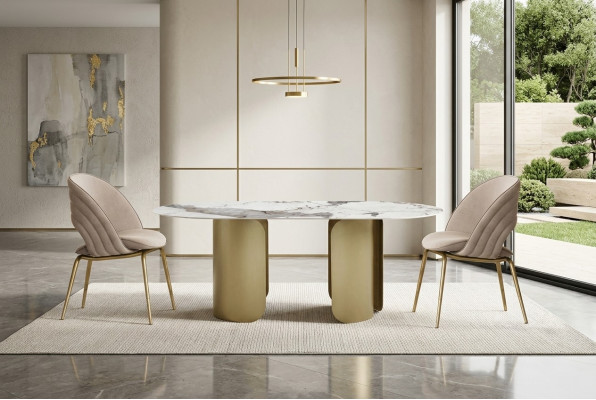Exclusive dining room set consists of 5 pieces: dining table + 4 chairs luxury complete.