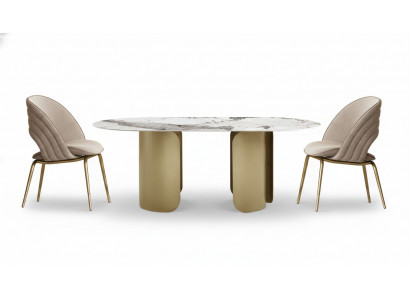 Exclusive dining room set consists of 5 pieces: dining table + 4 chairs luxury complete.
