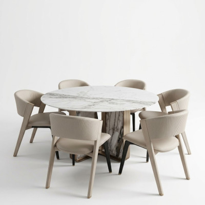 Luxury dining room set, dining table with 6 chairs, dining room group, design dining group, new.