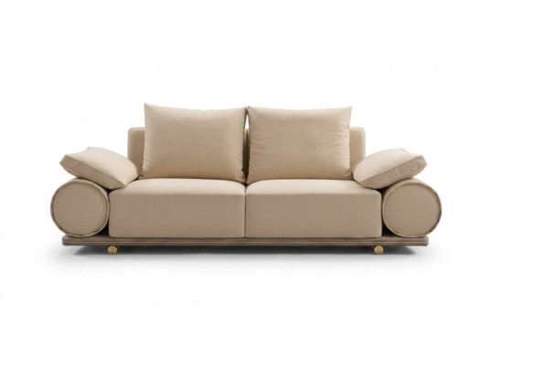 Modern sofa 3-seater white color designer upholstered sofa in living room new
