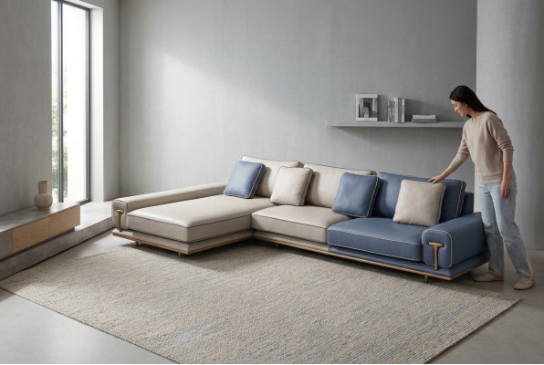 Corner sofa L-shape corner suite large sofa upholstered sofa fabric sofa new living room