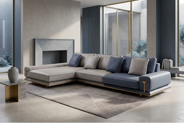 Corner sofa L-shape corner suite large sofa upholstered sofa fabric sofa new living room