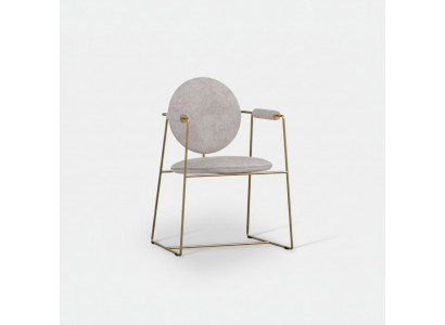 White luxury chair with armrests dining room furniture stainless steel frame style