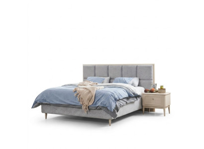 Design bedroom set bed + 2x nightstands luxury double marriage bed
