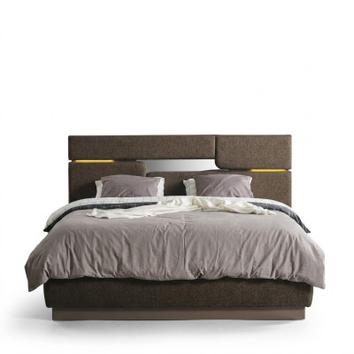 Bedroom set luxury bed brown color and 2x nightstands 3 pieces new