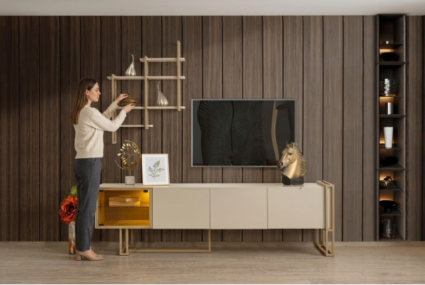 TV lowboard cabinet sideboard chest of drawers side cabinet with shelf
