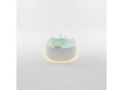 Luxury whirlpool bathtub round tub light waterfall LED lighting 