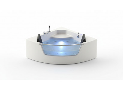 Whirlpool bathtub glass LED light fixtures corner bathtub tub bathtub
