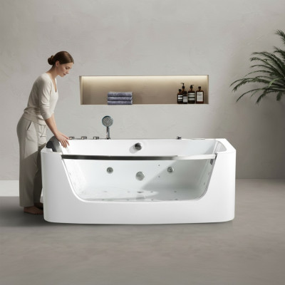Luxury whirlpool bathtub 150x80cm glass front tub bathtubs luxury tubs