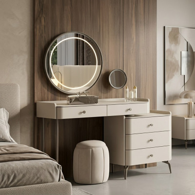 Elegant white cosmetic table for the bedroom