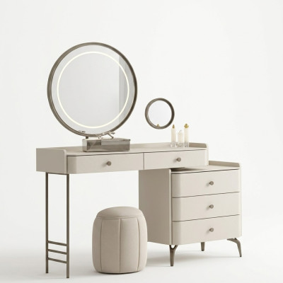Elegant white cosmetic table for the bedroom