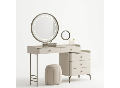 Elegant white cosmetic table for the bedroom