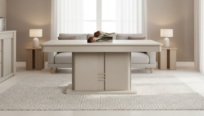 Modern dining table with luxurious design made of new wood