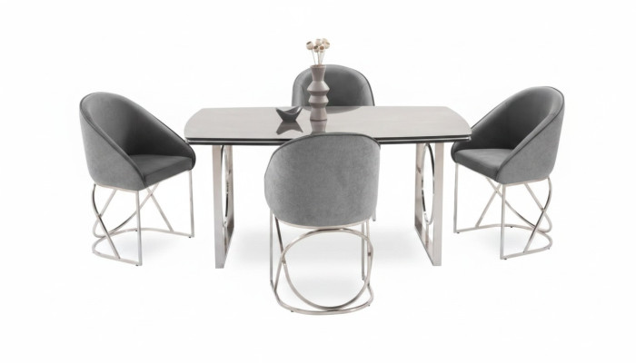 Modern dining room furniture luxury dining table + 6x chairs table chairs