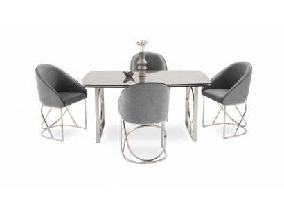 Modern dining room furniture luxury dining table + 6x chairs table chairs