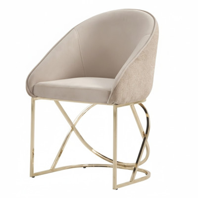 Luxury dining room chair 6x Chairs textile design metal contemporary chair furniture